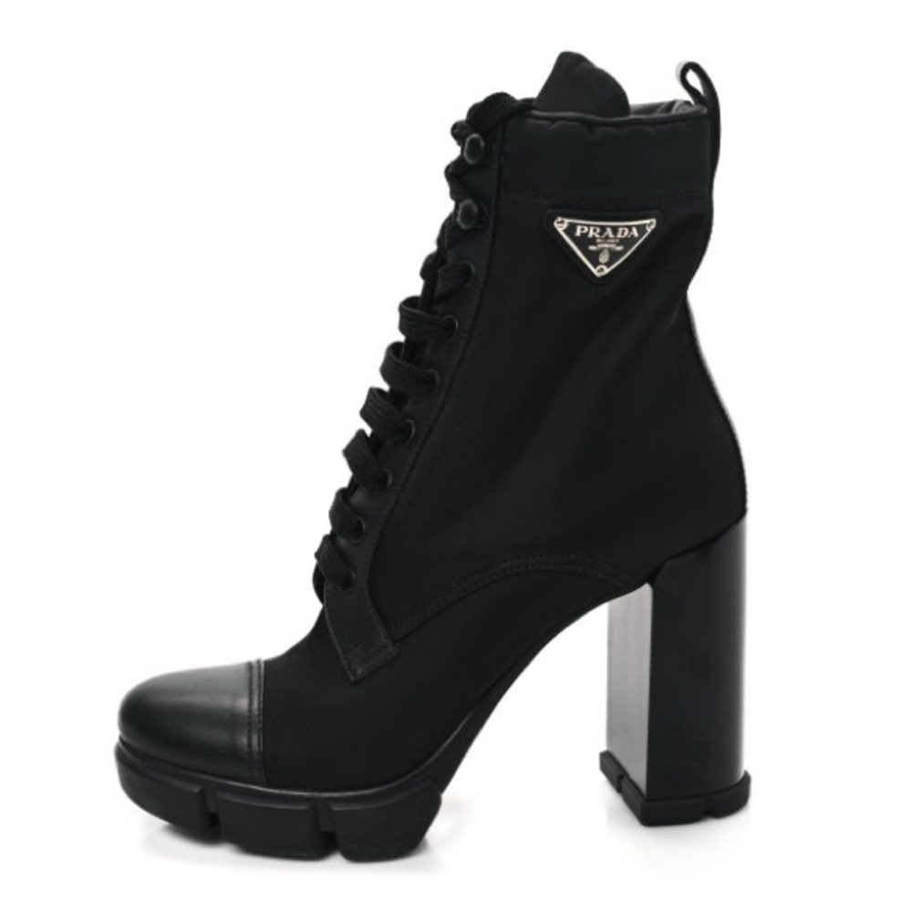 Prada Women's Black Chunky Heel Boots